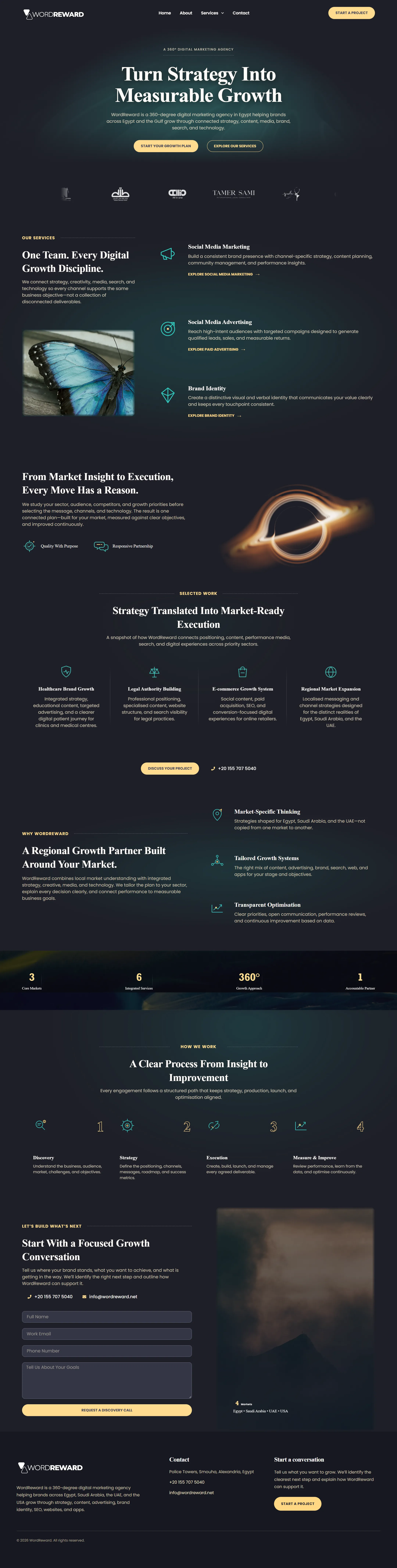 WordReward homepage, full page